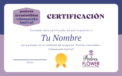 Certificación postres irresist2